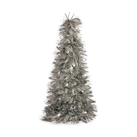 Sapin de Noël Mat guirlande 18 x 18 x 45,5 cm Argenté Plastique polypr