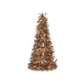 Sapin de Noël Mat guirlande 18 x 18 x 45,5 cm Doré Blanc Plastique pol