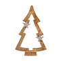 Sapin de Noël Marron silhouette 7 x 50 x 32 cm Argenté Bois