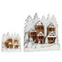 Figurine Décorative Lumière Noël ville 44 x 44,7 x 6 cm Bois Marron Bl