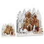 Figurine Décorative Lumière Noël ville 44 x 44,5 x 6 cm Bois Marron Bl