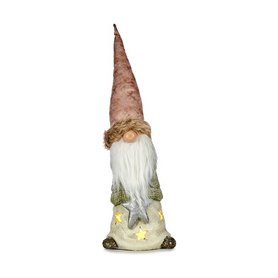 Figurine Décorative Lumière Étoile Lutin 17 x 65 x 20 cm Gris Résine