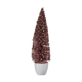 Sapin de Noël Grand 10 x 38 x 10 cm Rose Doré Plastique