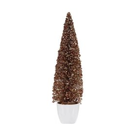 Sapin de Noël Grand 10 x 38 x 10 cm Doré Bronze Plastique