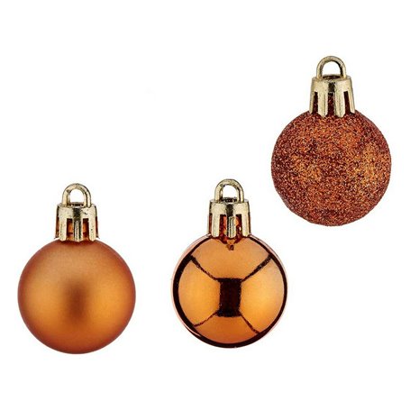 Boules de Noël Ø 3 cm Orange Plastique