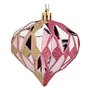 Boules de Noël Diamant Ø 8 cm Rose Doré Plastique 8 x 9 x 8 cm