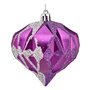 Boules de Noël Diamant Ø 8 cm Argenté Violet Plastique 8 x 9 x 8 cm