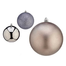 Boules de Noël Ø 10 cm Argenté Plastique 10 x 11 x 10 cm