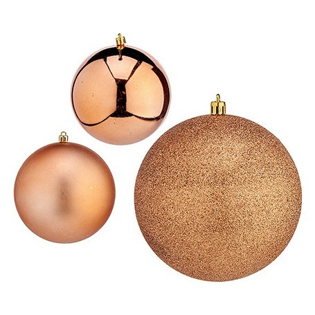 Boules de Noël Ø 10 cm Cuivre Plastique 10 x 10 x 60 cm