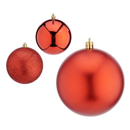 Boules de Noël Ø 10 cm Rouge Plastique 10 x 10 x 60 cm