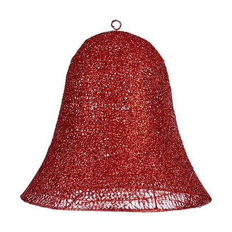 Décorations de Noël Cloche Rouge Métal 40 x 37,5 x 40 cm