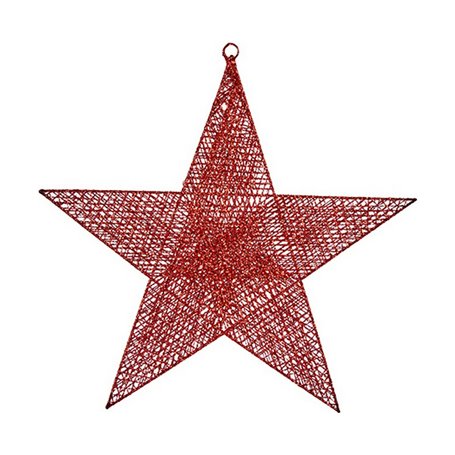 Décorations de Noël Rouge Étoile Métal (50 x 51,5 x 0,5 cm)