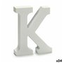 Lettre K Bois Blanc (2 x 16 x 14,5 cm) (24 Unités)