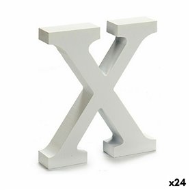 Lettre X Bois Blanc (2 x 16 x 14,5 cm) (24 Unités)