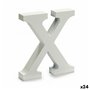 Lettre X Bois Blanc (2 x 16 x 14,5 cm) (24 Unités)