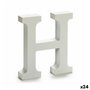 Lettre H Bois Blanc (2 x 16 x 14,5 cm) (24 Unités)