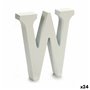 Lettre W Bois Blanc (2 x 16 x 14,5 cm) (24 Unités)