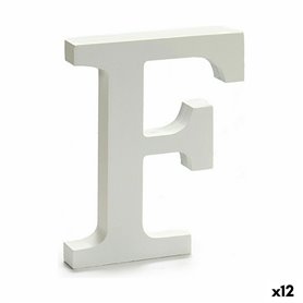 Lettre F Bois Blanc (1,8 x 21 x 17 cm) (12 Unités)