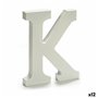 Lettre K Bois Blanc (1,8 x 21 x 17 cm) (12 Unités)