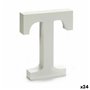 Lettre T Bois Blanc (2 x 16 x 14,5 cm) (24 Unités)