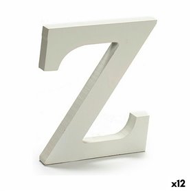 Lettre Z Bois Blanc (1,8 x 21 x 17 cm) (12 Unités)