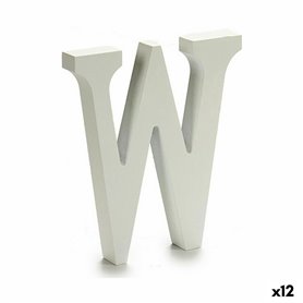 Lettre W Bois Blanc (1,8 x 21 x 17 cm) (12 Unités)