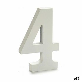 Numéro 4 Bois Blanc (1,8 x 21 x 17 cm) (12 Unités)