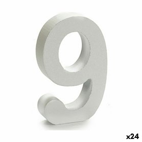 Numéro 9 Bois Blanc (2 x 16 x 14,5 cm) (24 Unités)