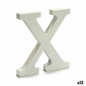 Lettre X Bois Blanc (1,8 x 21 x 17 cm) (12 Unités)