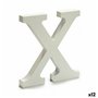 Lettre X Bois Blanc (1,8 x 21 x 17 cm) (12 Unités)