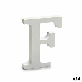 Lettre F Bois Blanc (2 x 16 x 14,5 cm) (24 Unités)