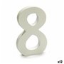 Numéro 8 Bois Blanc (1,8 x 21 x 17 cm) (12 Unités)