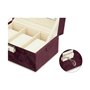 Boîte d'horloge Métal Bordeaux (16 x 8,5 x 11 cm) (6 Unités)