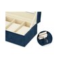 Boîte d'horloge Bleu Métal (30,5 x 8,5 x 11,5 cm) (6 Unités)