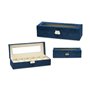Boîte d'horloge Bleu Métal (30,5 x 8,5 x 11,5 cm) (6 Unités)