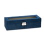 Boîte d'horloge Bleu Métal (30,5 x 8,5 x 11,5 cm) (6 Unités)