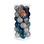 Lot de boules de Noël Bleu Argenté Plastique Ø 6 cm (6 Unités)