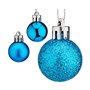 Lot de boules de Noël Ø 3 cm Bleu Plastique (12 Unités)