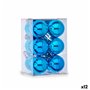 Lot de boules de Noël Ø 3 cm Bleu Plastique 12 x 6 x 6 cm (12 Unités)