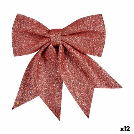 Décorations de Noël Lien 20,5 x 3 x 25,5 cm Rose polystyrène (12 Unité