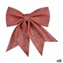 Décorations de Noël Lien 20,5 x 3 x 25,5 cm Rose polystyrène (12 Unité