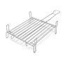 Grill Double 30 x 30 cm Acier zingué (5 Unités)