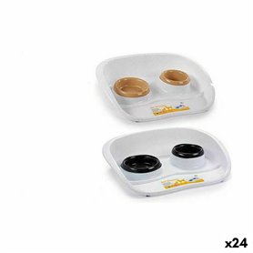 Mangeoir pour animaux Stefanplast Double Plastique 34 x 11 x 46,5 cm (