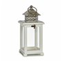 Lanterne Blanc Argenté Bois Métal 13 x 29 x 13 cm (6 Unités)