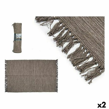 Tapis Marron 120 x 80 x 1 cm (2 Unités)