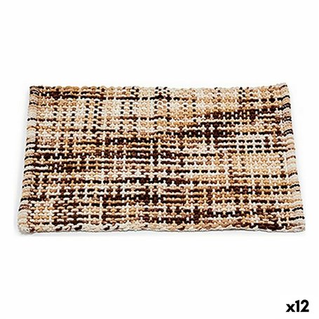 Tapis de bain 50 x 80 cm Marron (12 Unités)