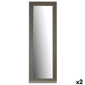 Miroir mural Argenté Bois verre 52,5 x 155 x 1,5 cm (2 Unités)