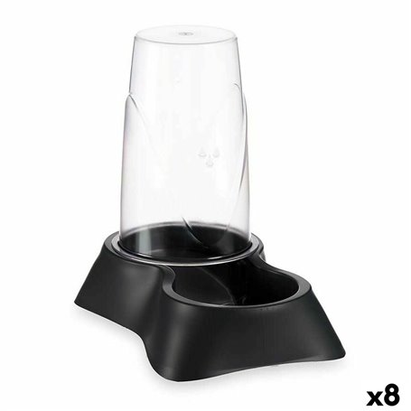 Mangeoir pour animaux Distributeur Anthracite Plastique 1,5 L 16 x 25 