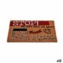 Paillasson Stop Noir Rouge Naturel Fibres de coco 40 x 1,5 x 60 cm (12