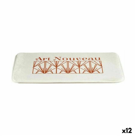 Tapis de bain Art Nouveau Blanc Bronze 40 x 1,5 x 60 cm (12 Unités)